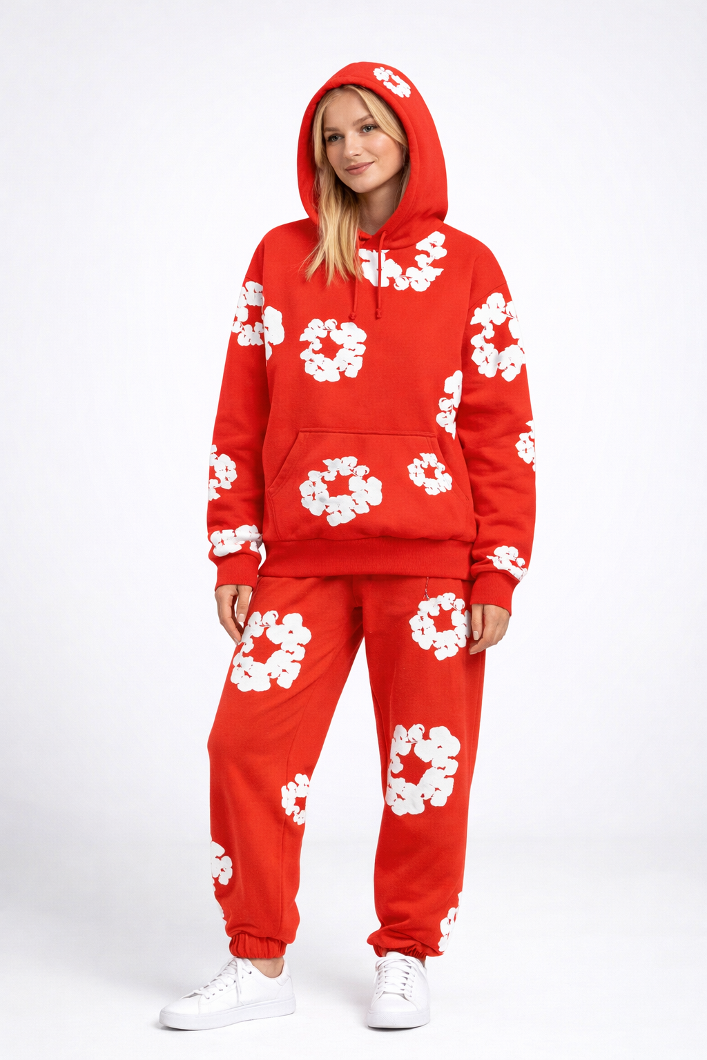 Dames Trainingspak Bloemenprint - 2-delig Sportoutfit