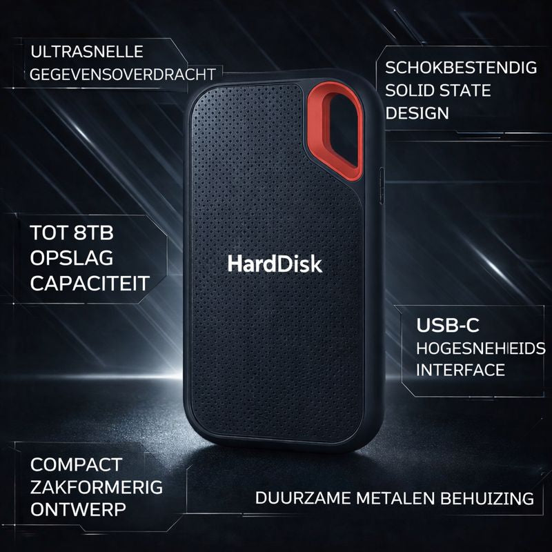 SSD Externe Opslag USB C Sneldraadloos Bestand Overdracht