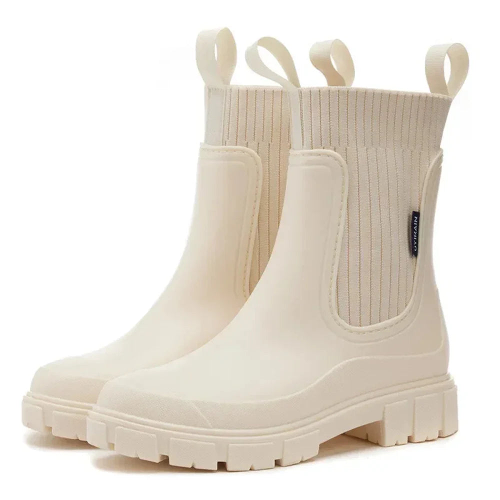 Dames Enkellaarsjes Waterdicht Chelsea Boots Elastisch