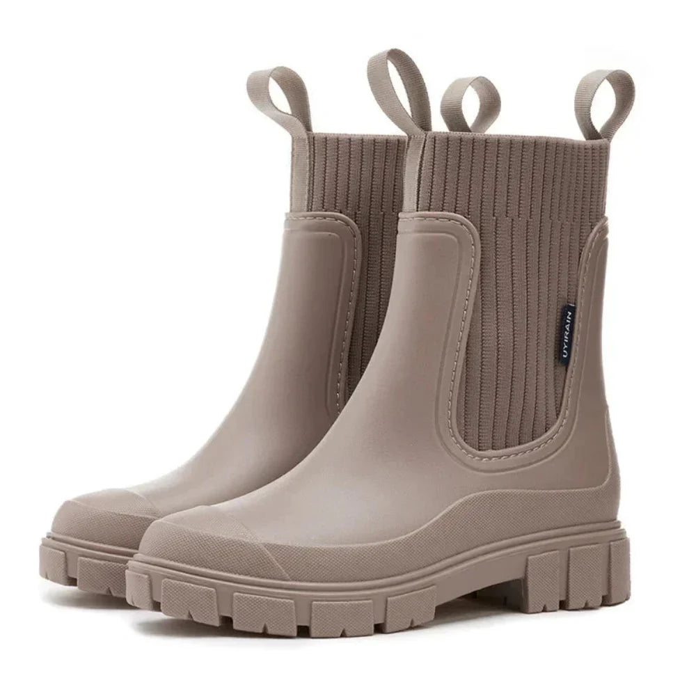 Dames Enkellaarsjes Waterdicht Chelsea Boots Elastisch