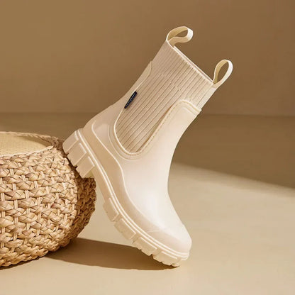 Dames Enkellaarsjes Waterdicht Chelsea Boots Elastisch
