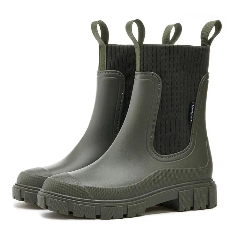 Dames Enkellaarsjes Waterdicht Chelsea Boots Elastisch