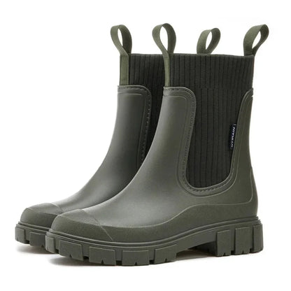 Dames Enkellaarsjes Waterdicht Chelsea Boots Elastisch