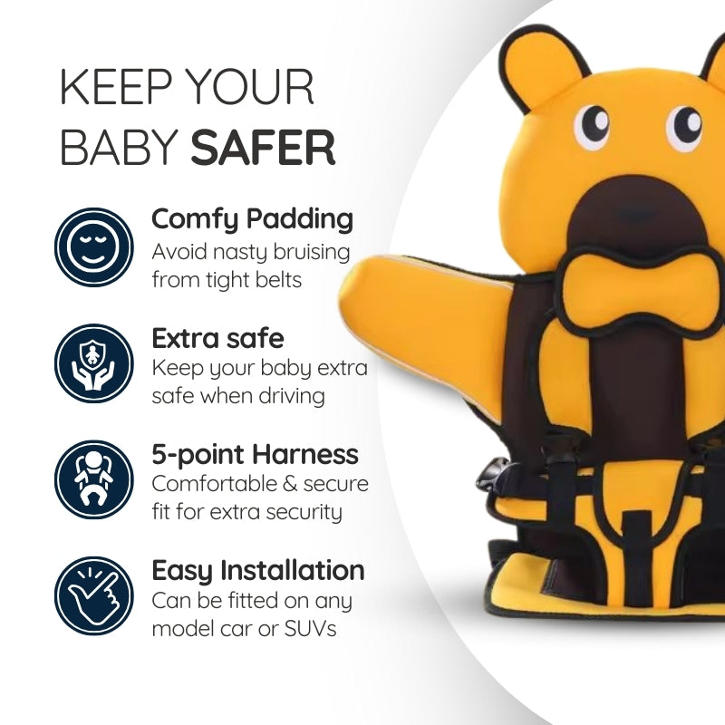 BearGuard™ – Kinderstoel Kussen Voor Veilig en Comfortabel Reizen-4