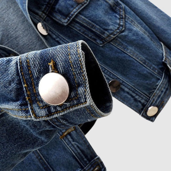 Dames Denim Jas Korte Spijkerjas Classic Style