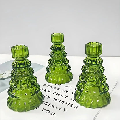 Glas Kaarsenhouder Set Boomvormig 3-delig voor Tafeldecoratie