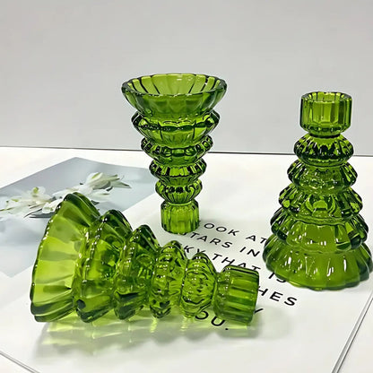 Glas Kaarsenhouder Set Boomvormig 3-delig voor Tafeldecoratie
