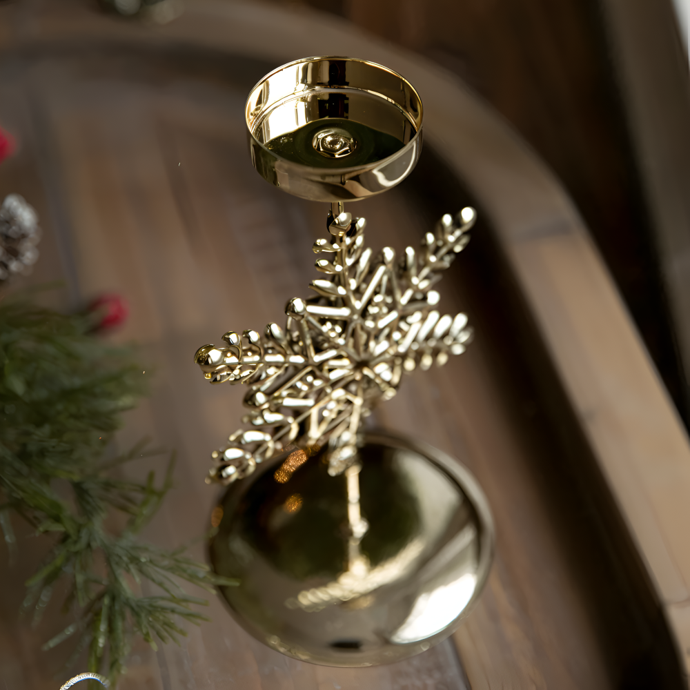 Kerstkaarsenhouder Goud Kleur Sfeervolle Tafeldecoratie