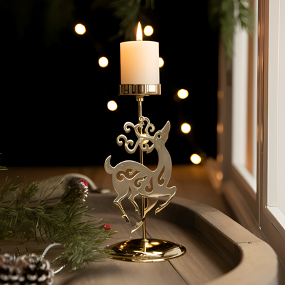 Kerstkaarsenhouder Goud Kleur Sfeervolle Tafeldecoratie
