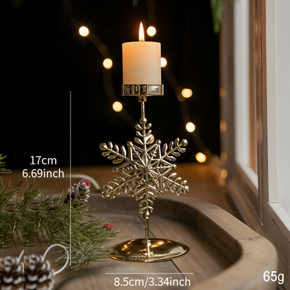 Kerstkaarsenhouder Goud Kleur Sfeervolle Tafeldecoratie