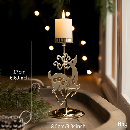 Kerstkaarsenhouder Goud Kleur Sfeervolle Tafeldecoratie