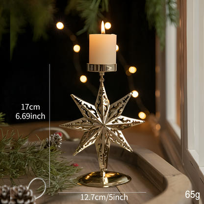 Kerstkaarsenhouder Goud Kleur Sfeervolle Tafeldecoratie
