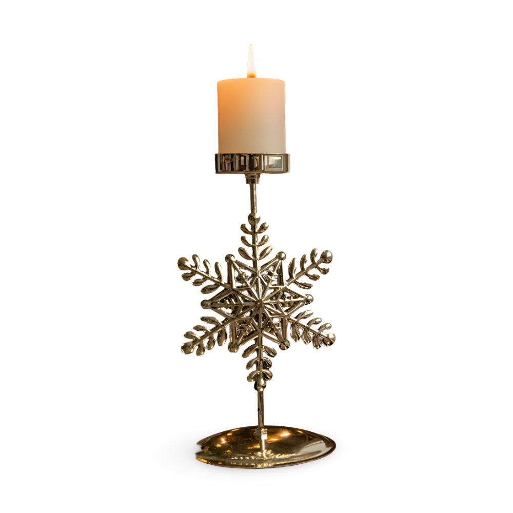 Kerstkaarsenhouder Goud Kleur Sfeervolle Tafeldecoratie