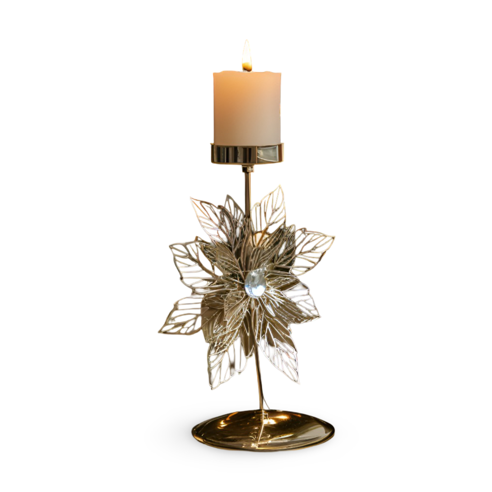 Kerstkaarsenhouder Goud Kleur Sfeervolle Tafeldecoratie