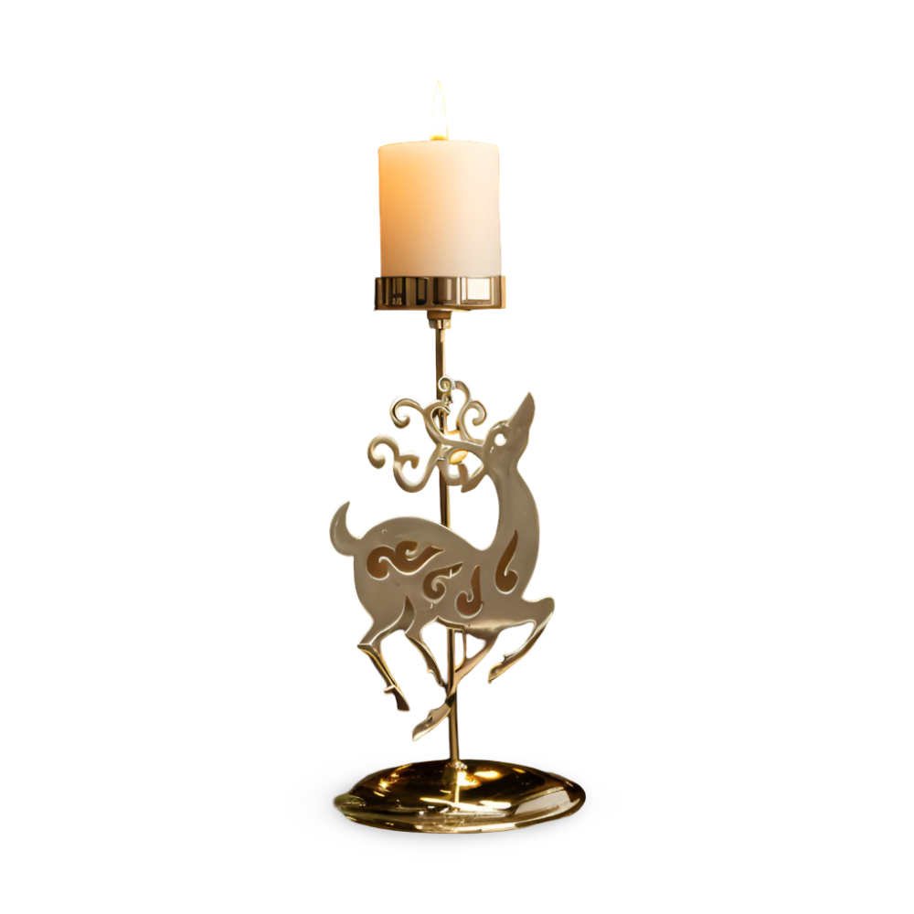 Kerstkaarsenhouder Goud Kleur Sfeervolle Tafeldecoratie