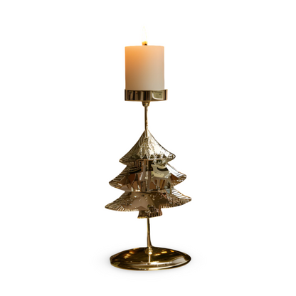 Kerstkaarsenhouder Goud Kleur Sfeervolle Tafeldecoratie