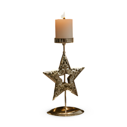 Kerstkaarsenhouder Goud Kleur Sfeervolle Tafeldecoratie