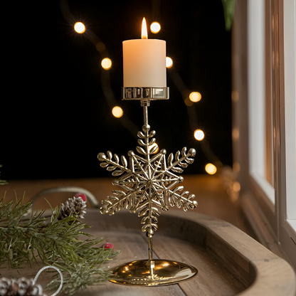 Kerstkaarsenhouder Goud Kleur Sfeervolle Tafeldecoratie