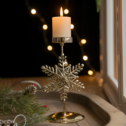 Kerstkaarsenhouder Goud Kleur Sfeervolle Tafeldecoratie