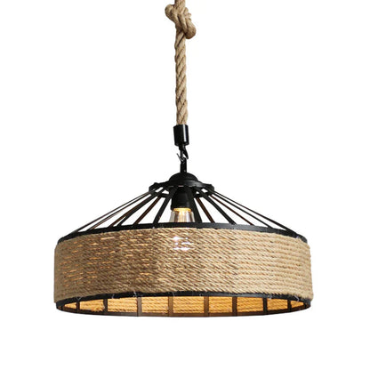 Industriële Hanglamp Hennep Touw Klassiek Design