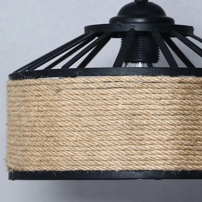 Industriële Hanglamp Hennep Touw Klassiek Design