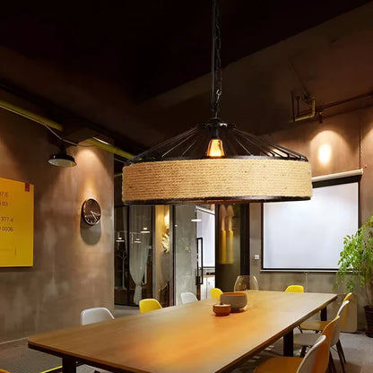 Industriële Hanglamp Hennep Touw Klassiek Design