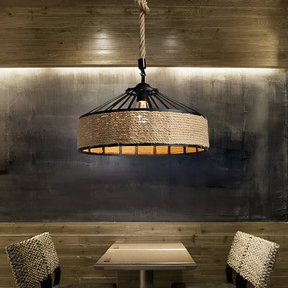 Industriële Hanglamp Hennep Touw Klassiek Design
