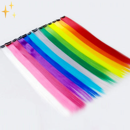 Kleurrijke Haarverlenging Clip-in 26 Delig Regenboog Kleuren
