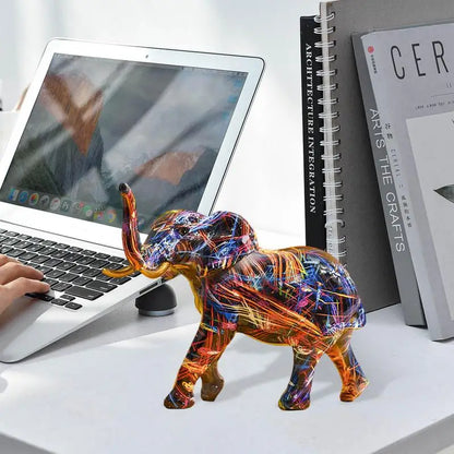 Kleurrijke Olifant Sculptuur Uniek Design voor Woonkamer
