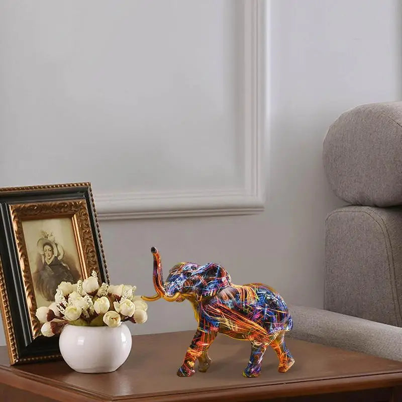 Kleurrijke Olifant Sculptuur Uniek Design voor Woonkamer