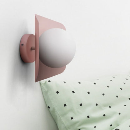 Wandlamp Modern Glas Melkglaskogel Kleurrijk Design