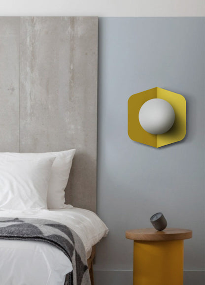 Wandlamp Modern Glas Melkglaskogel Kleurrijk Design