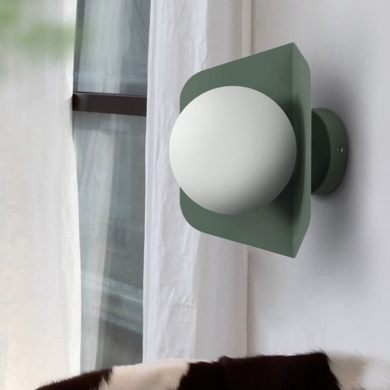 Wandlamp Modern Glas Melkglaskogel Kleurrijk Design