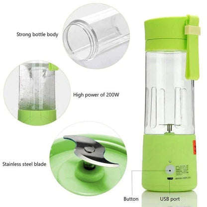 Draagbare Blender 6-blad USB Oplaadbaar voor Smoothies onderweg