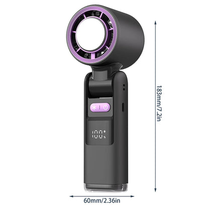 Draagbare Ventilator met Digitale Weergave en 4000mAh Accu