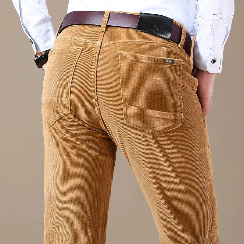 Stretch Corduroy Broek Heren - Comfortabele Ribbroek met Tijdloos Design