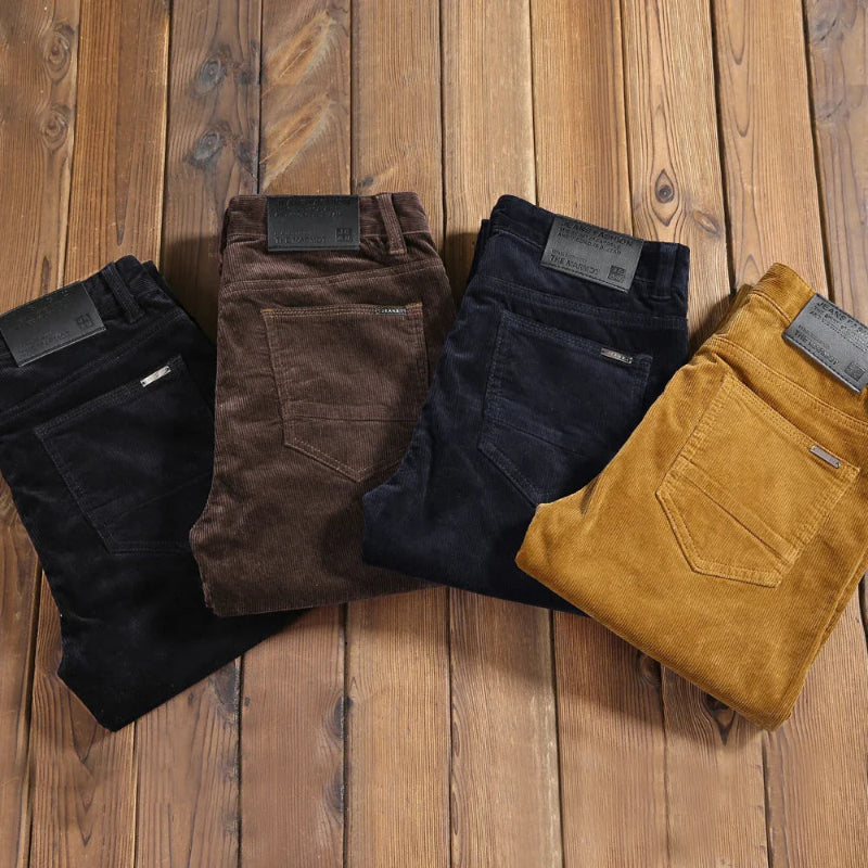 Stretch Corduroy Broek Heren - Comfortabele Ribbroek met Tijdloos Design