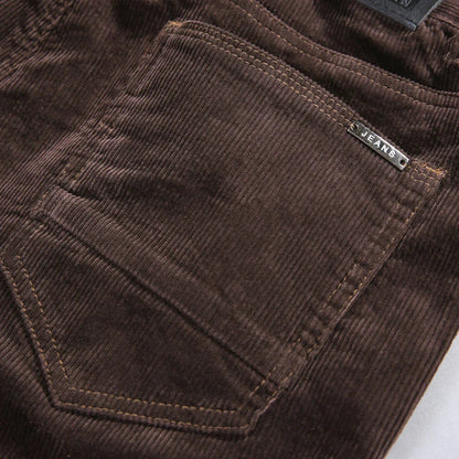 Stretch Corduroy Broek Heren - Comfortabele Ribbroek met Tijdloos Design