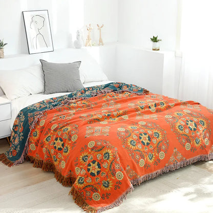 Katoenen Vloerkleed Boho Stijl Zacht en Veelzijdig - Velinix