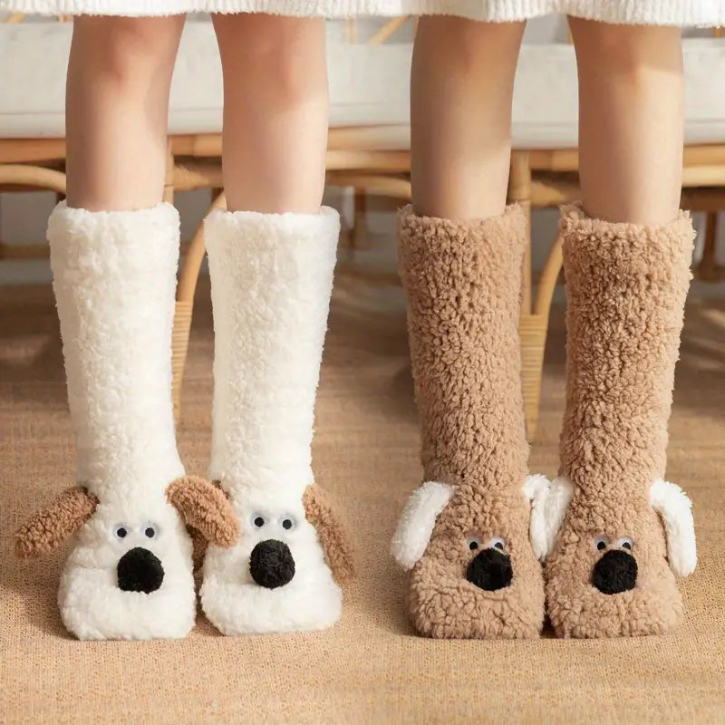 Pluche Wintersokken met Dierenmotief Zacht en Antislip