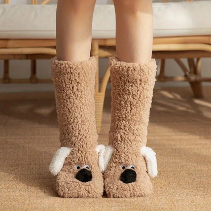 Pluche Wintersokken met Dierenmotief Zacht en Antislip