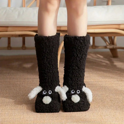 Pluche Wintersokken met Dierenmotief Zacht en Antislip