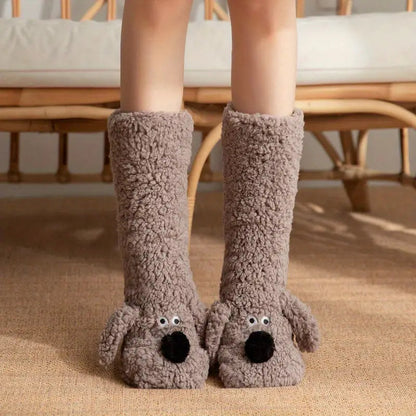 Pluche Wintersokken met Dierenmotief Zacht en Antislip