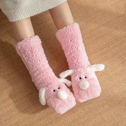 Pluche Wintersokken met Dierenmotief Zacht en Antislip