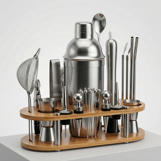 Cocktail Shaker Set 23-delig - Bartender Kit met RVS Bar Tools - Velinix