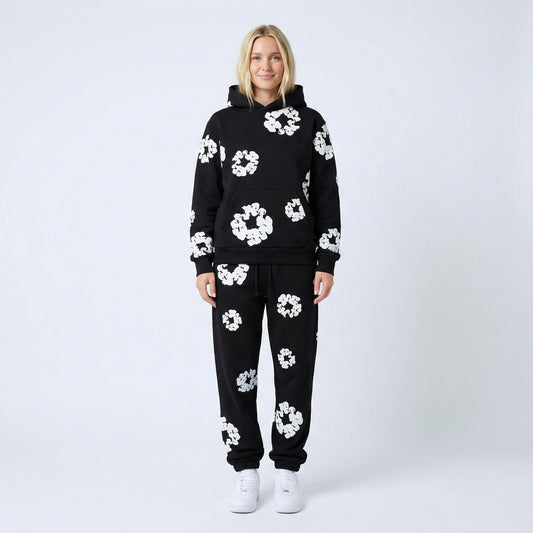 Dames Trainingspak Bloemenprint - 2-delig Sportoutfit - Velinix