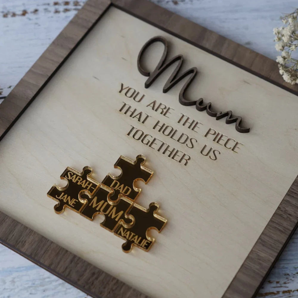 Persoonlijke Houten Puzzel Gegraveerd met Naam