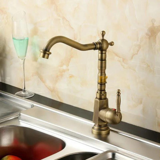Draaibare Keukenkraan Gouden Kleur Vintage Stijl 360° - Velinix