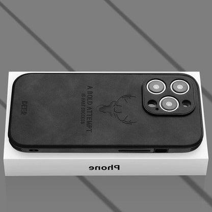 Leren iPhone Hoesje met Stijlvol Design en Schokbestendige Bescherming