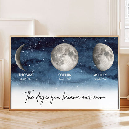 Maanfase Poster Luxe Celestiaal voor Mama